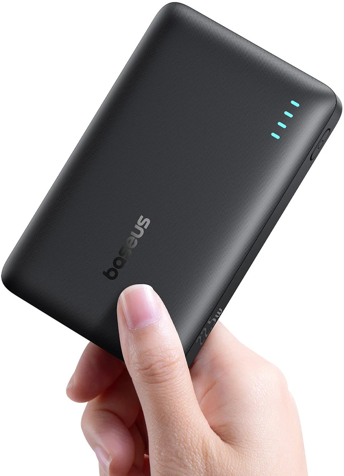 Baseus EnerFill FP21 10000 mAh USB-A USB-C 22.5W juoda