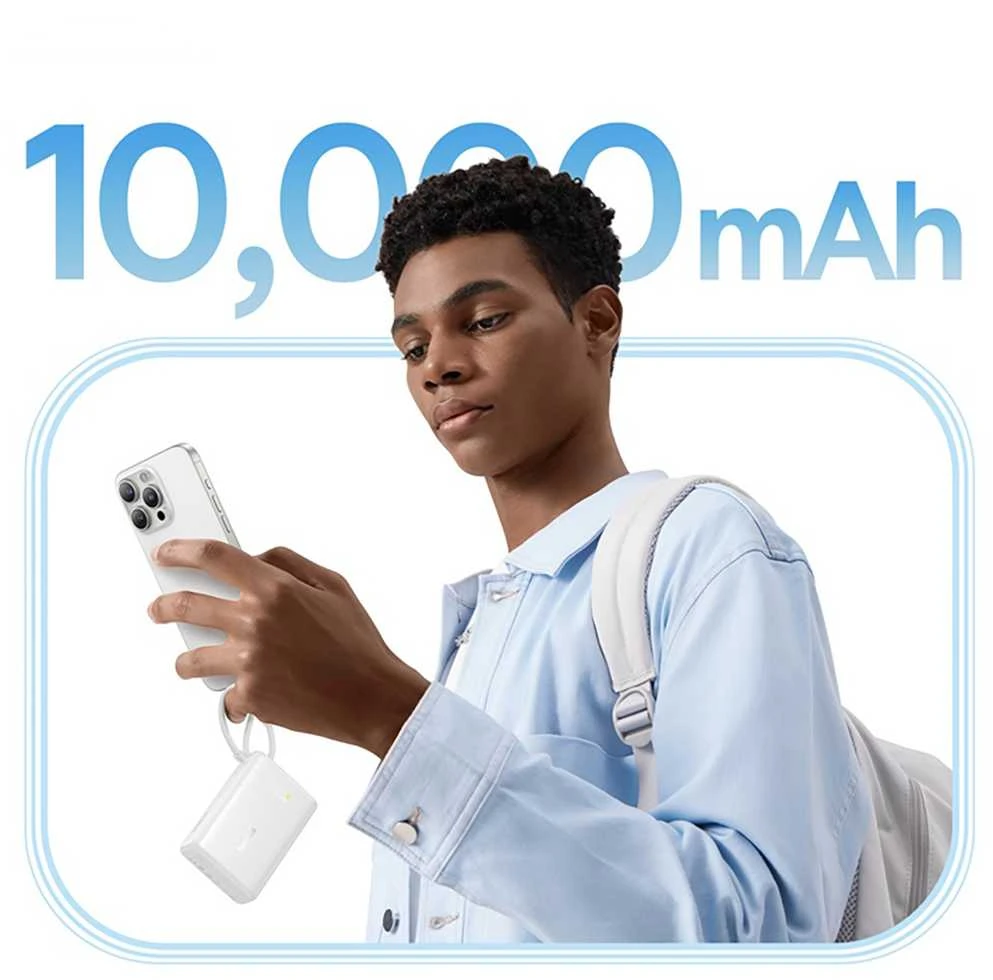Baseus PicoGo Digital Ekranas 10000 mAh 45W balta