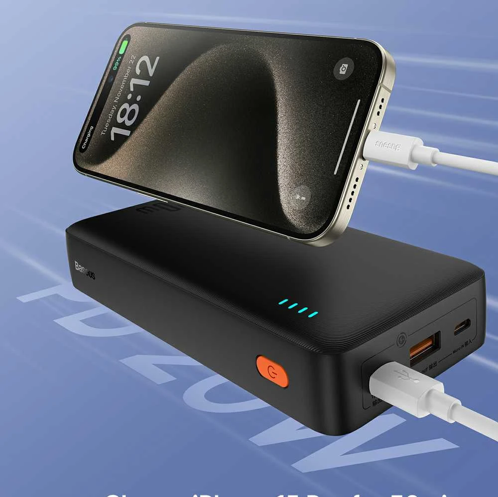 Baseus Airpow 20000mAh 20W maitinimo blokas (juodas)