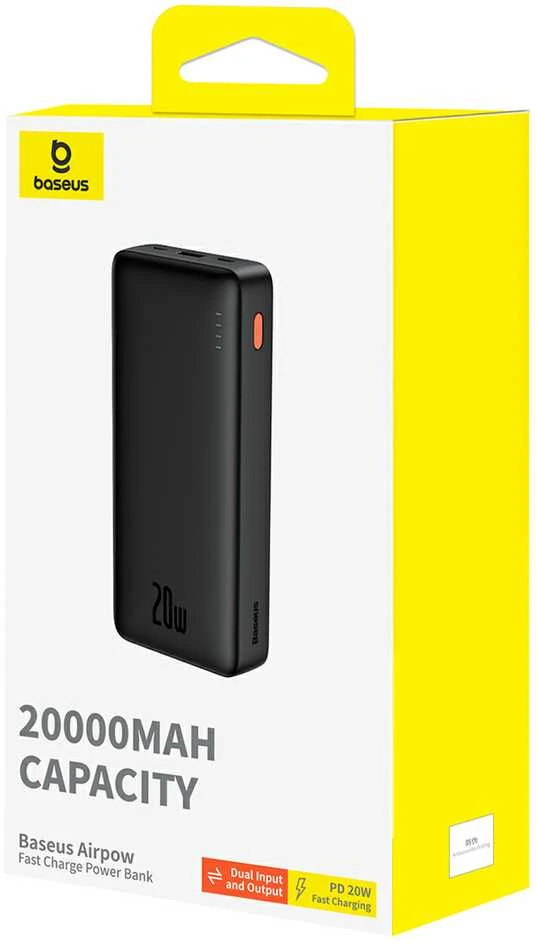 Baseus Airpow 20000mAh 20W maitinimo blokas (juodas)