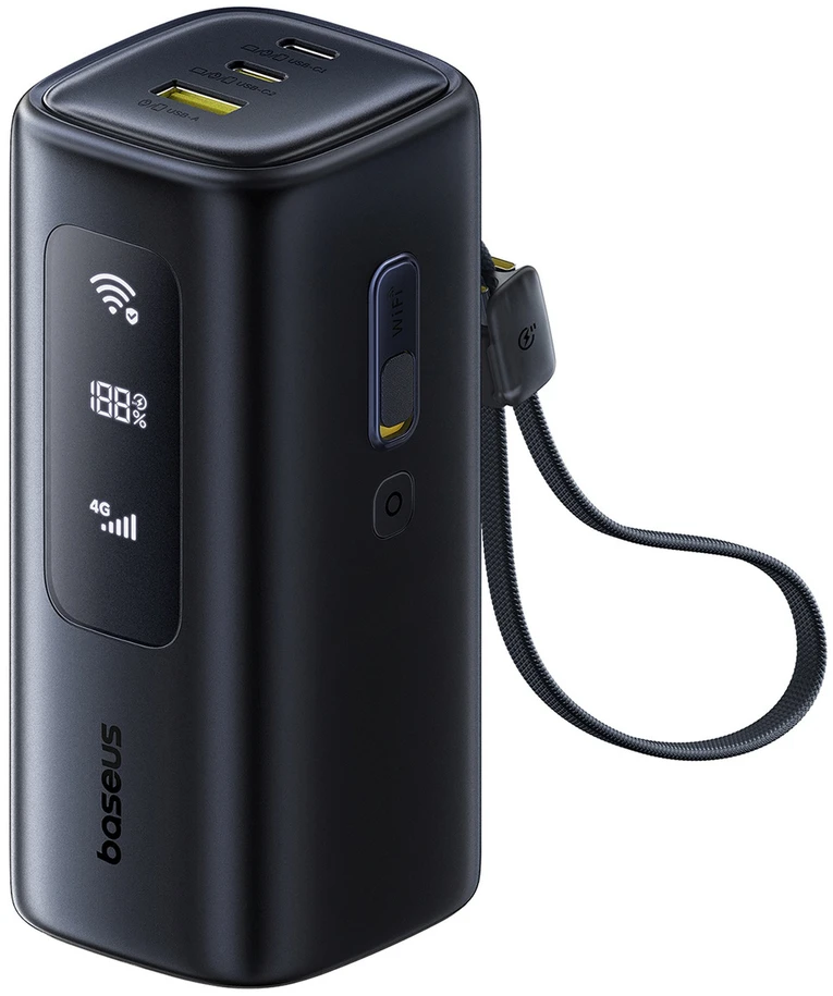 Baseus EnerGeek GX11 MiFi su funkcija Wi-Fi 20000 mAh 67W juoda