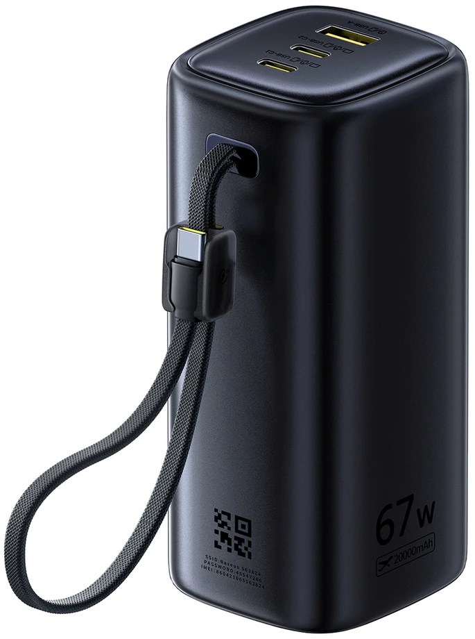 Baseus EnerGeek GX11 MiFi su funkcija Wi-Fi 20000 mAh 67W juoda