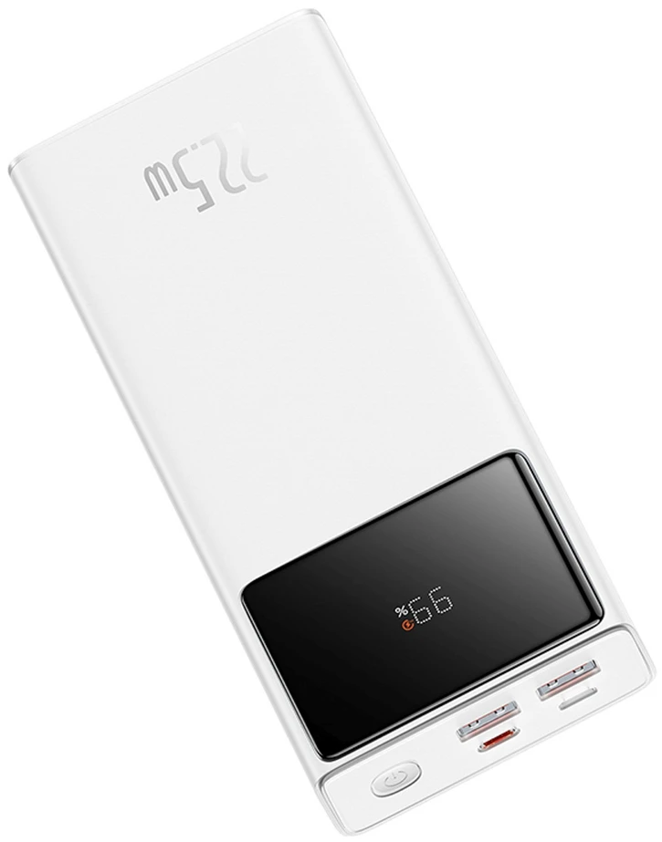 „Baseus Star-Lord Powerbank“, 20 000 mAh, 2 x USB, USB-C, 22,5 W (balta)