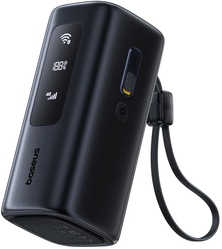 Baseus EnerGeek GX11 MiFi su funkcija Wi-Fi 20000 mAh 67W juoda