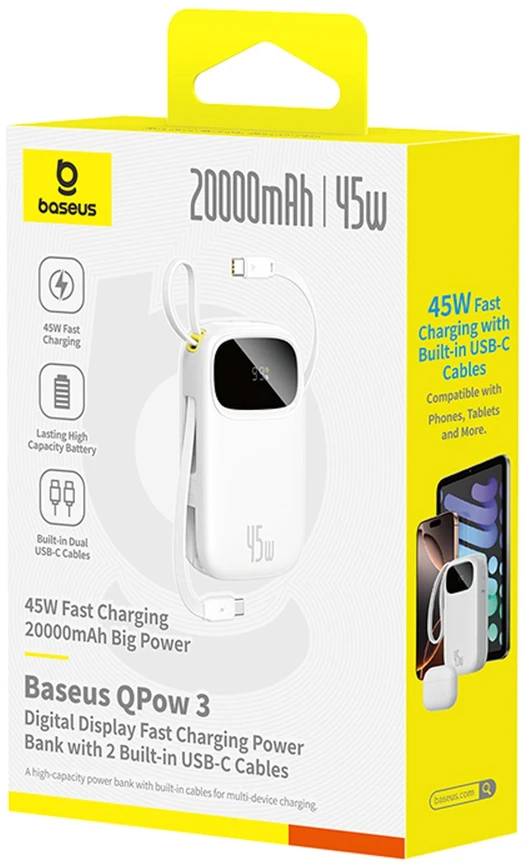 „Baseus EnerFill FC31 QPow3“ 20000 mAh 45 W baterija