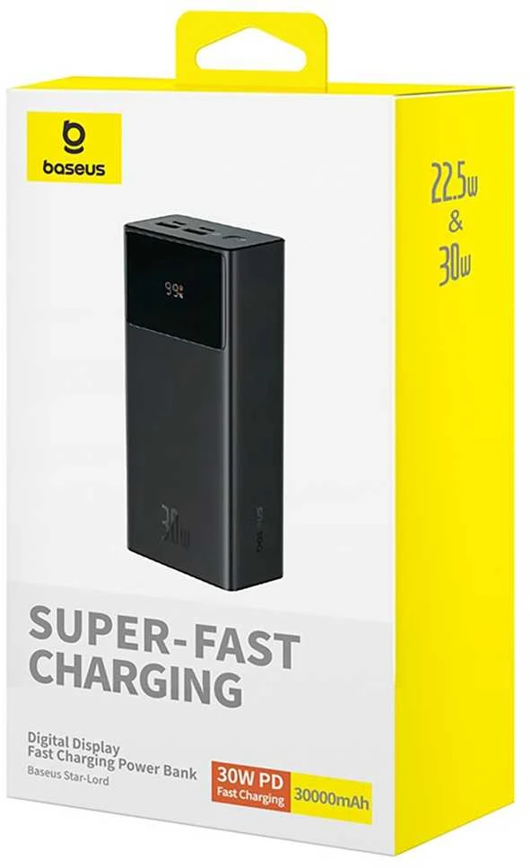 PowerBank Baseus Star-Lord skaitmeninis ekranas 30000mAh 30W