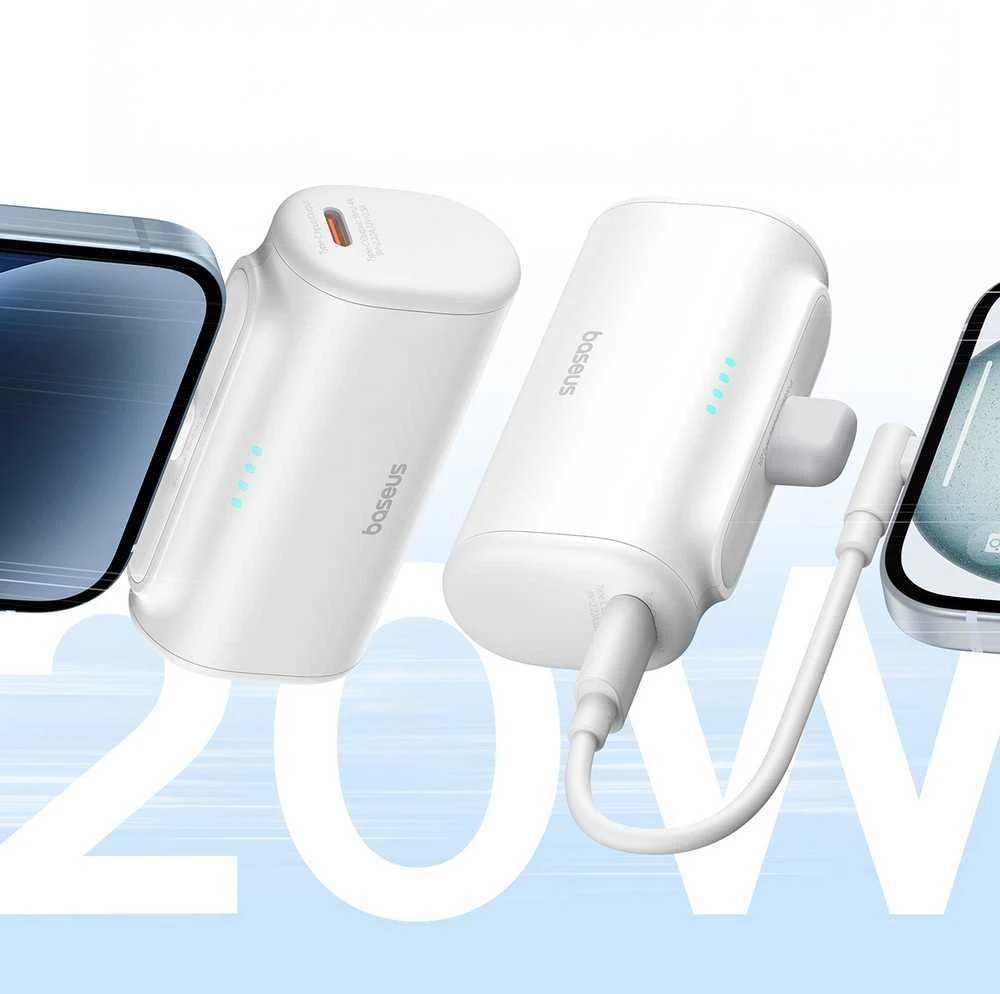 Powerbank OS-Baseus Compact IP 5000mAh 20W (baltas)