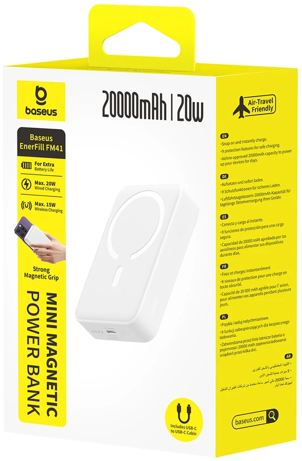 Baseus EnerFill FM41 20000 mAh 20W balta