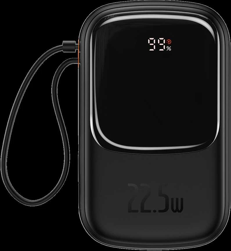 Baseus Qpow PRO Powerbank kabelis, 20000mAh, 22.5W (fekete)