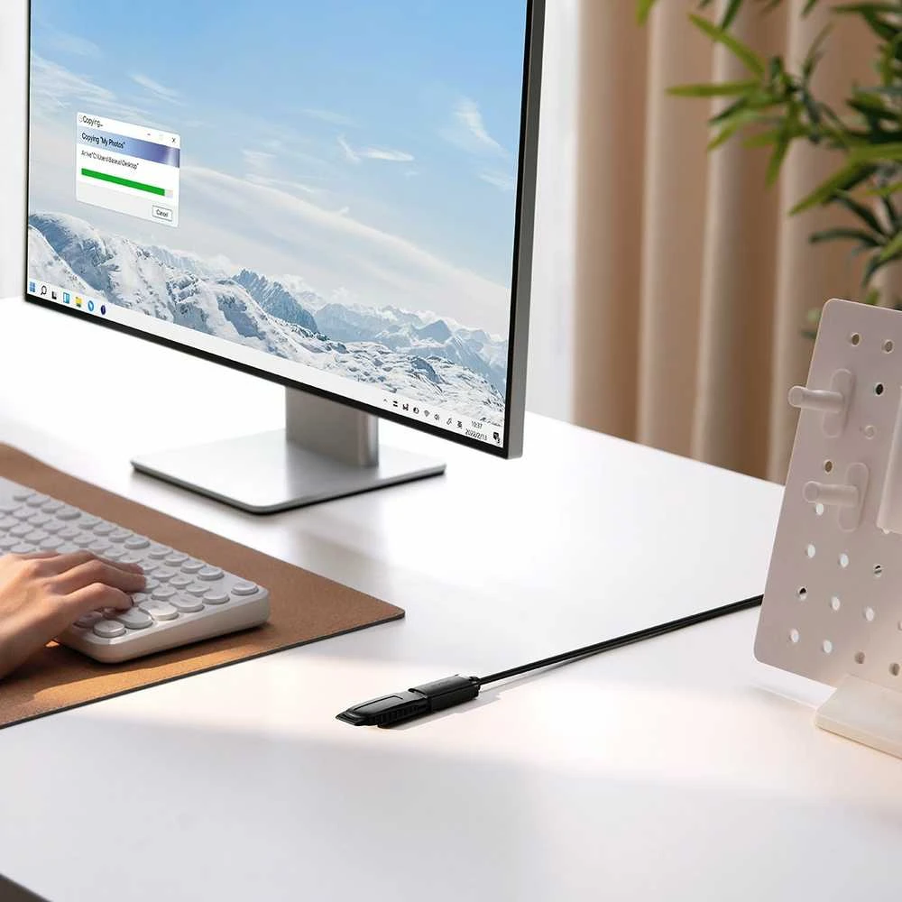 USB 3.0 prailginimo kabelis Baseus vyris į moterišką, AirJoy serija, 2m (juodas)