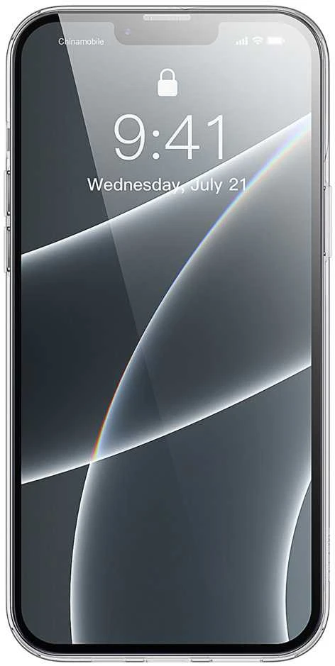 Baseus Simple iPhone 13 Pro dėklas - skaidrus / baltas