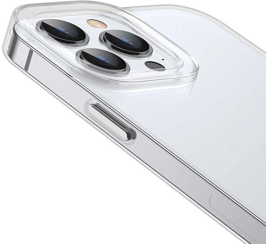 Baseus Simple iPhone 13 Pro dėklas - skaidrus / baltas