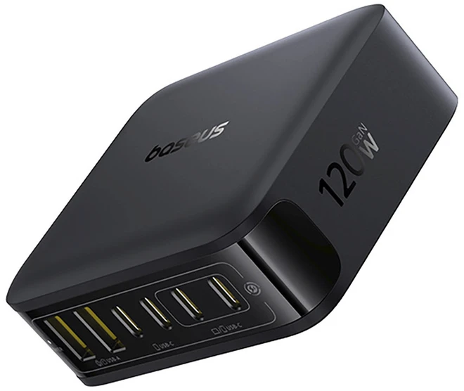 Baseus Įkrovimo stotelė EnerFill FH21 120W 2xUSB-A + 4xUSB-C 1.5m, juoda