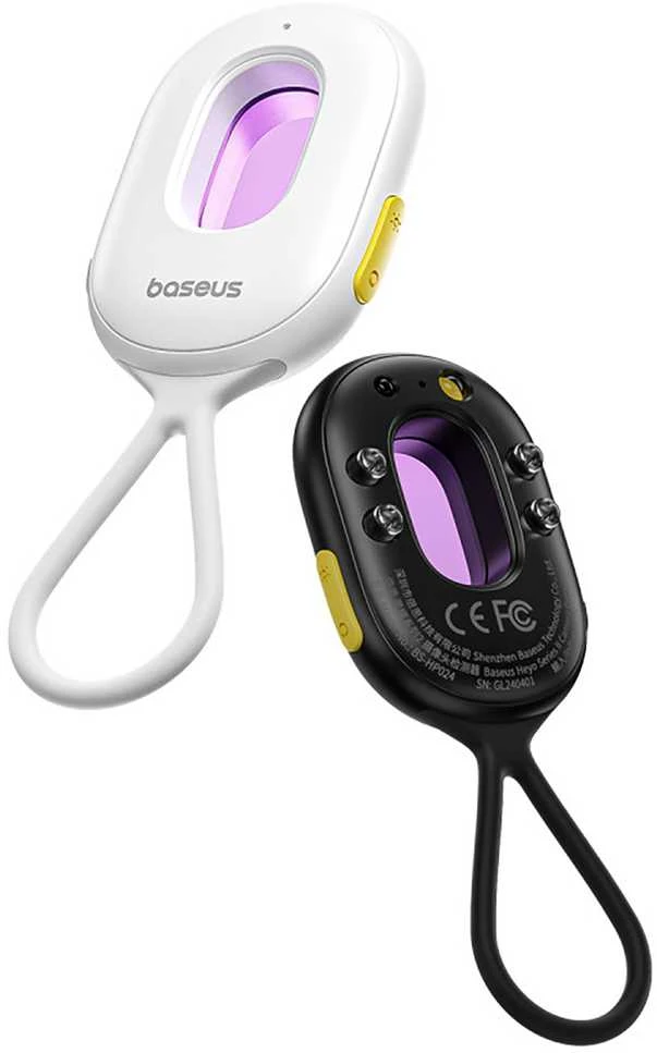 Baseus Paslėptos kameros detektorius su mini žibintuvėliu ir signalizacija + USB-A - USB-C laidas - juodas