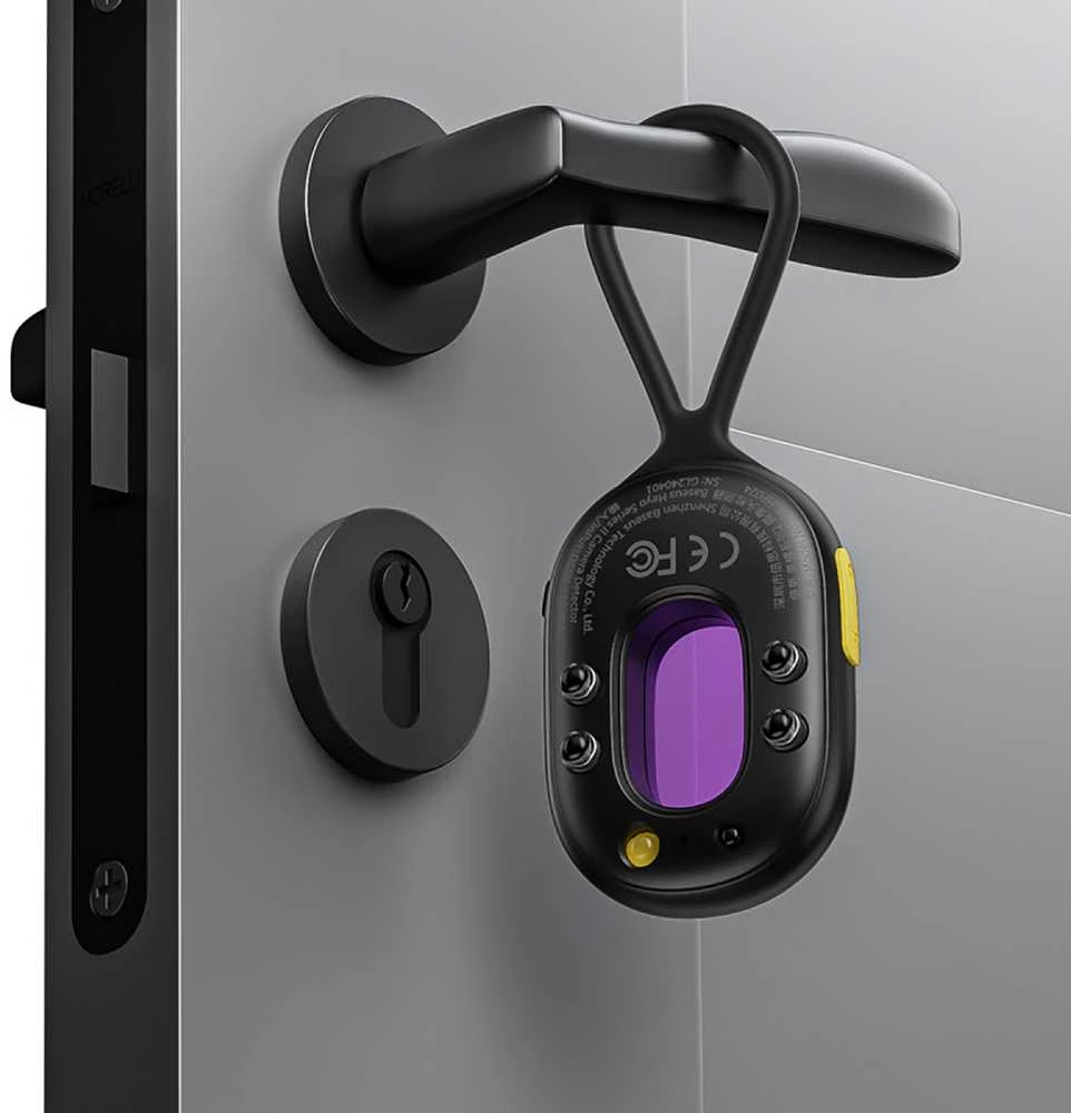 Baseus Paslėptos kameros detektorius su mini žibintuvėliu ir signalizacija + USB-A - USB-C laidas - juodas