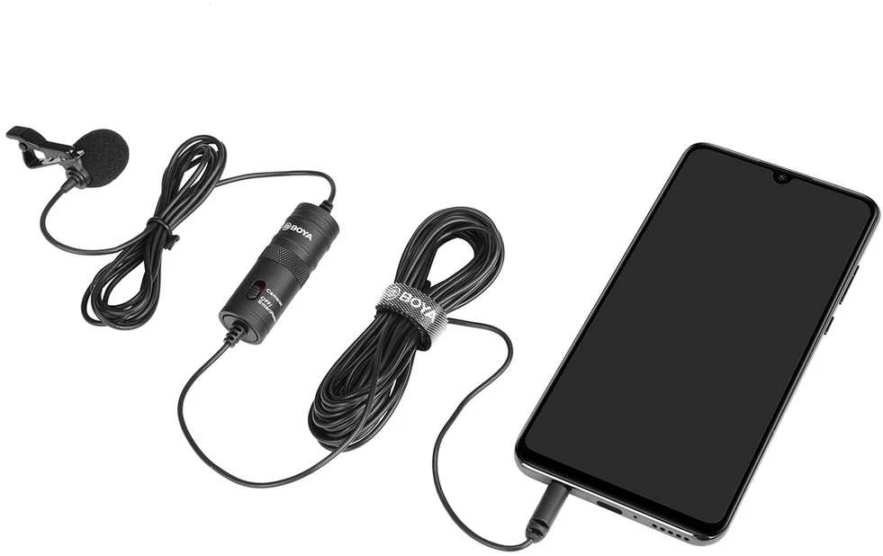 Mikrofonas BOYA 65-18000 HZ, 6.3 mm stereo adapteris, juodas / BY-M1 / BOYA10003