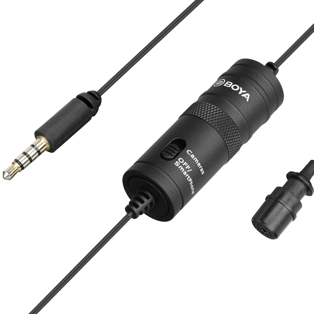 Mikrofonas BOYA 65-18000 HZ, 6.3 mm stereo adapteris, juodas / BY-M1 / BOYA10003