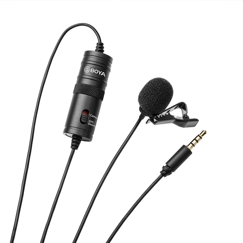 Mikrofonas BOYA 65-18000 HZ, 6.3 mm stereo adapteris, juodas / BY-M1 / BOYA10003