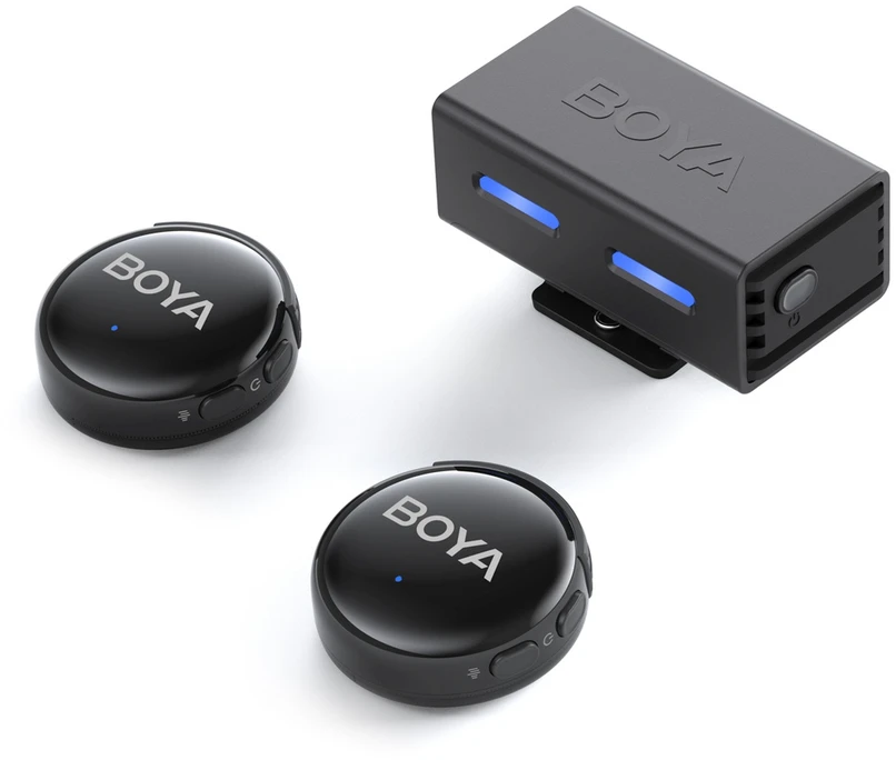 BOYA BOYALINK 3-02 belaidžiai mikrofonai 2.4GHz USB-C - Juodas