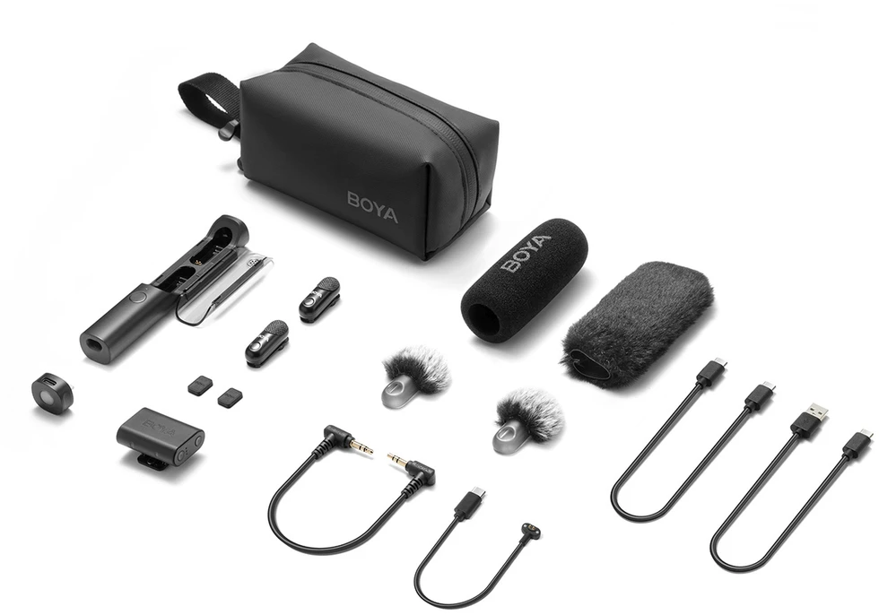 Mikrofonas BOYA MAGIC-03 belaidis 2.4GHz USB-C - juoda