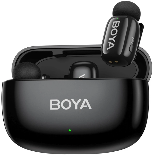 Mikrofony BOYA mini 2-02 belaidės 2.4GHz USB-C - juoda
