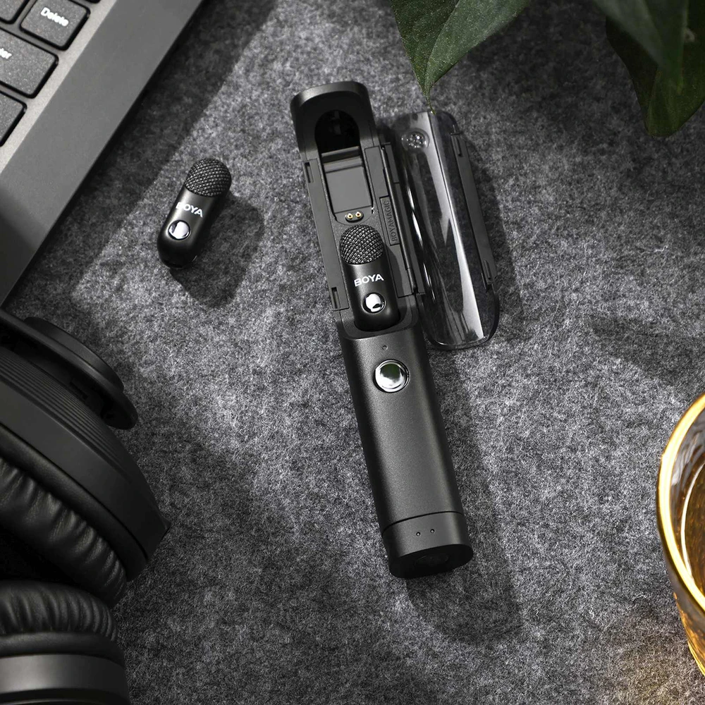 Mikrofonas BOYA MAGIC-02 belaidis 2.4GHz USB-C - juoda
