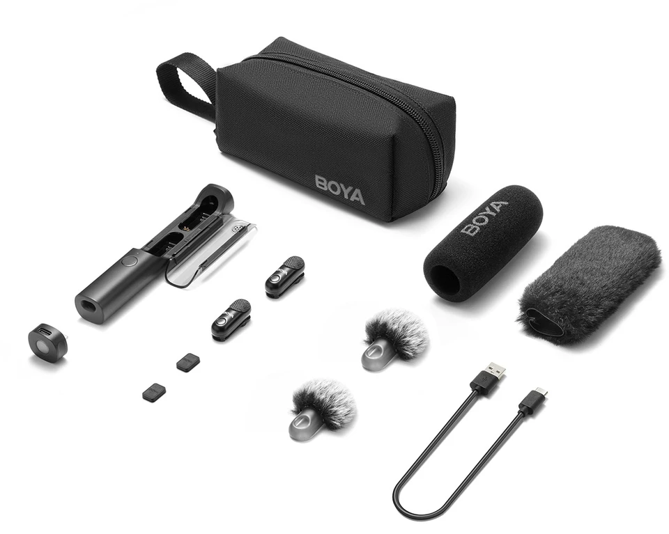 Mikrofonas BOYA MAGIC-05 belaidis 2.4GHz USB-C - juoda