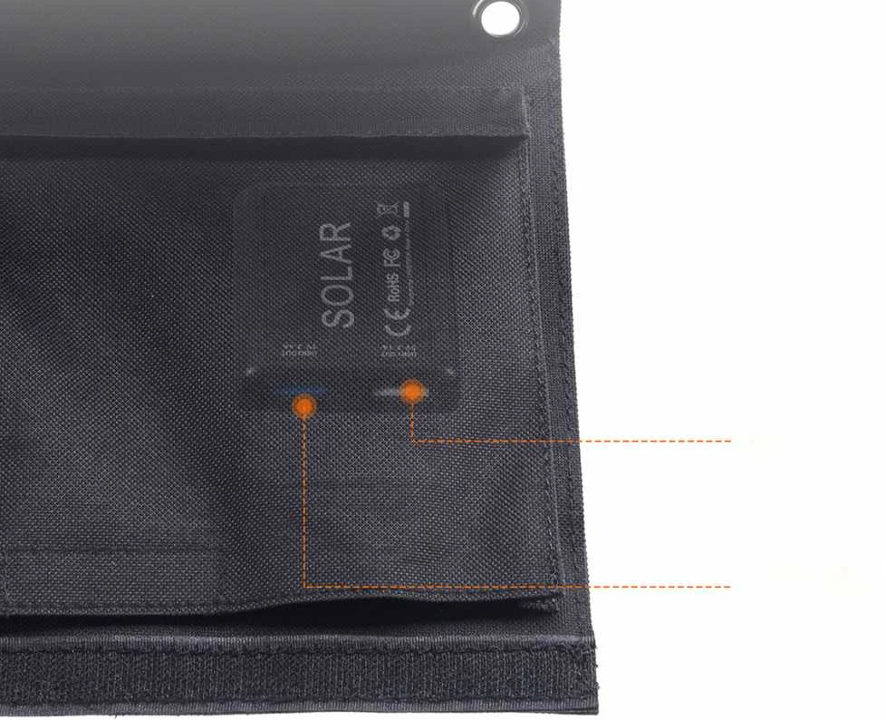 Sulankstomas saulės įkroviklis Choetech SC005 22W 2xUSB (juodas)