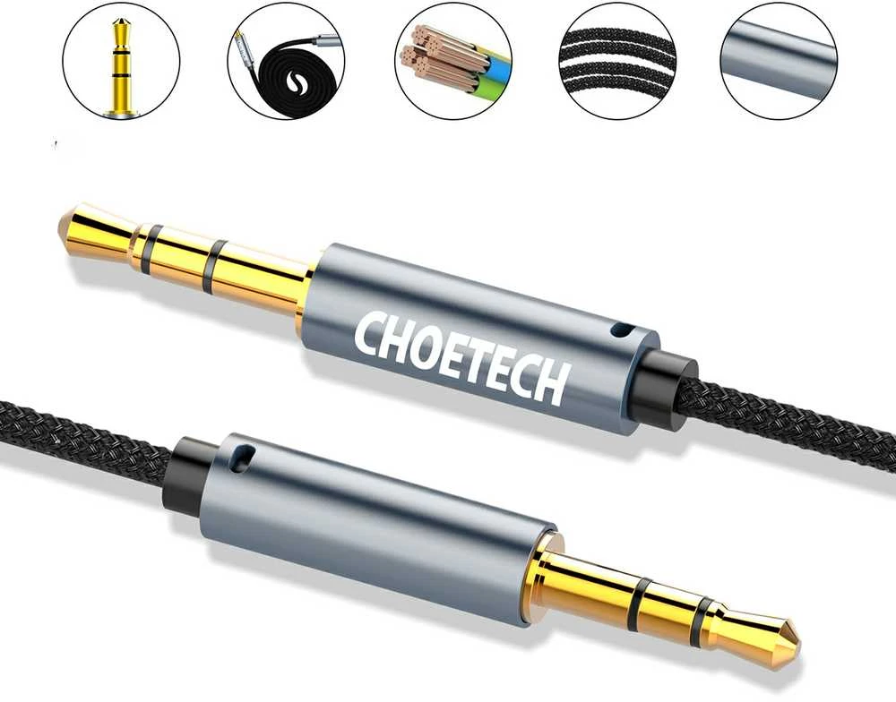 Audio kabelis CHOETECH 3.5mm, M-M, 1.2m