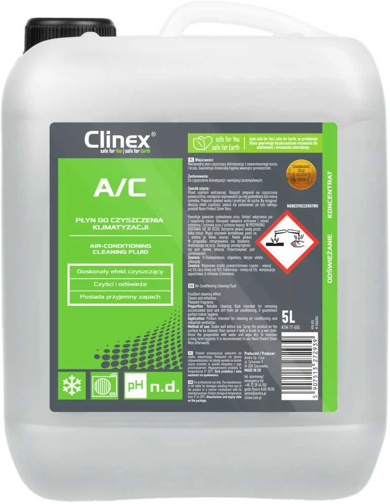 CLINEX A/C 5L valiklis su žalia etikete