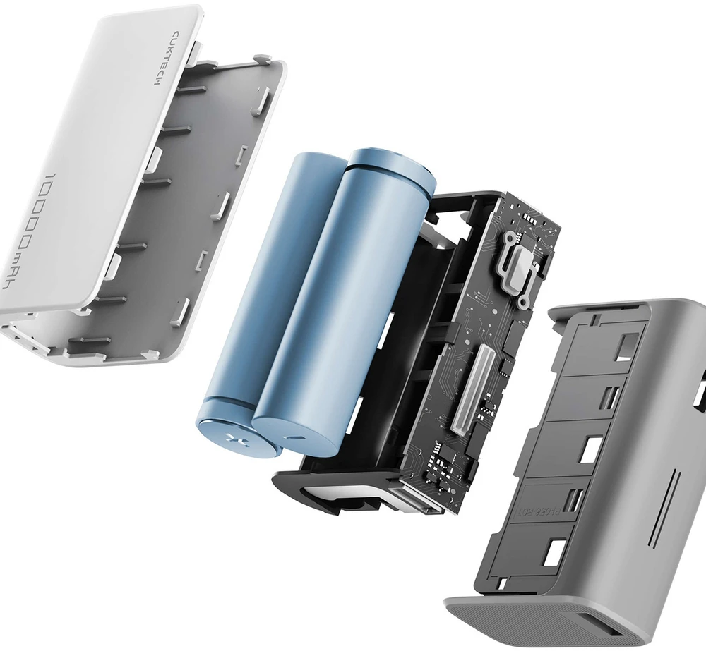 CUKTECH 30W 10000mAh išorinė baterija 1C1A - CP13 - pilka spalva