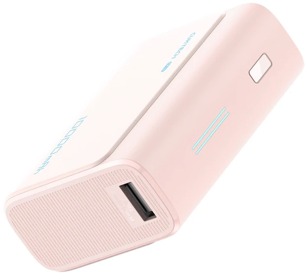 Nešiojamoji baterija Cuktech CP13 30W 10000mAh USB-C + USB-A - rožinė
