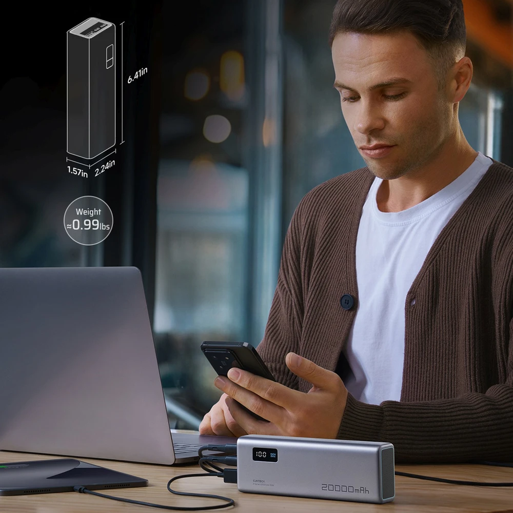 Cuktech P+Series No. 15 Powerbank 150W 20000mAh - Gray