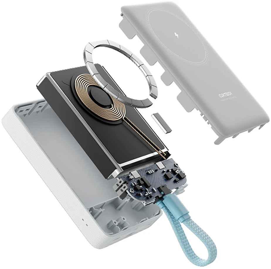 Cuktech CP132ML 10000 mAh magnetinė išorinė baterija - Baltas