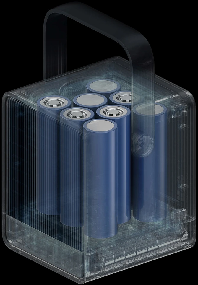 Cuktech išorinė baterija 300W 40000mAh su belaidžiu įkrovimu 2x USB-C + 2x USB-A - Juodas