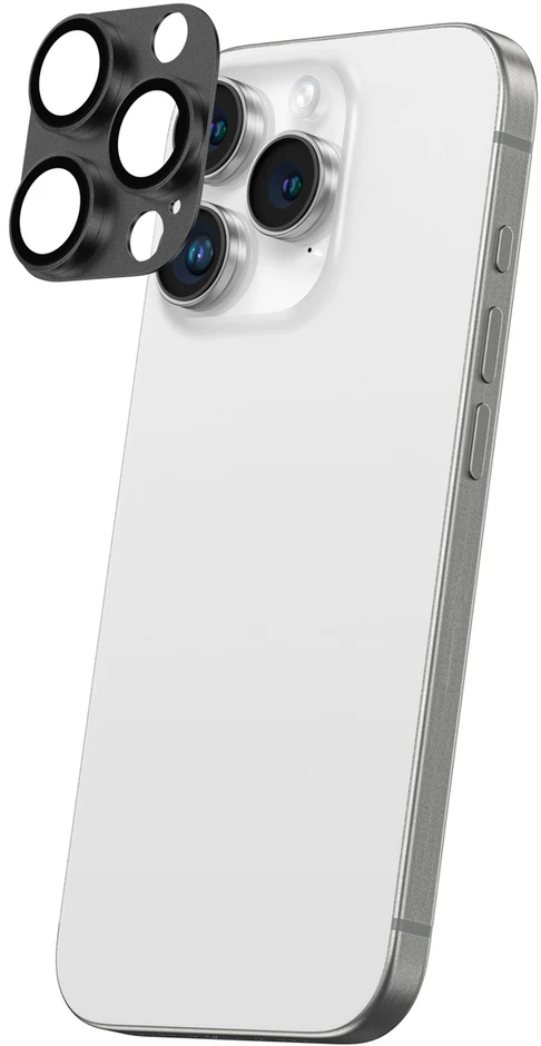 AmazingThing Aviation-Grade Alloy Apsauginis stiklas Lens skirtas Apple iPhone 16 Pro / 16 Pro Max Camera Lens – Juodas