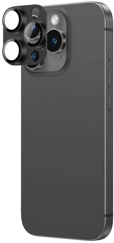 AmazingThing Aviation-Grade Alloy Apsauginis stiklas Lens skirtas Apple iPhone 16 Pro / 16 Pro Max Camera Lens – Juodas