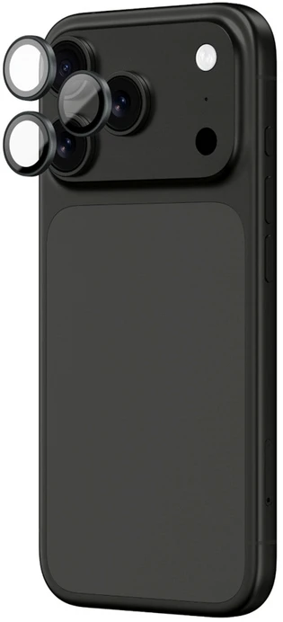 „AmazingThing“ stiklinis dėklas „Apple iPhone 17 Pro / Pro Max“ su pilku aliuminio rėmeliu