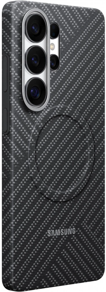 KS948SS anglies pluošto magnetinis dėklas „Samsung Galaxy S26 Ultra“, pilkas