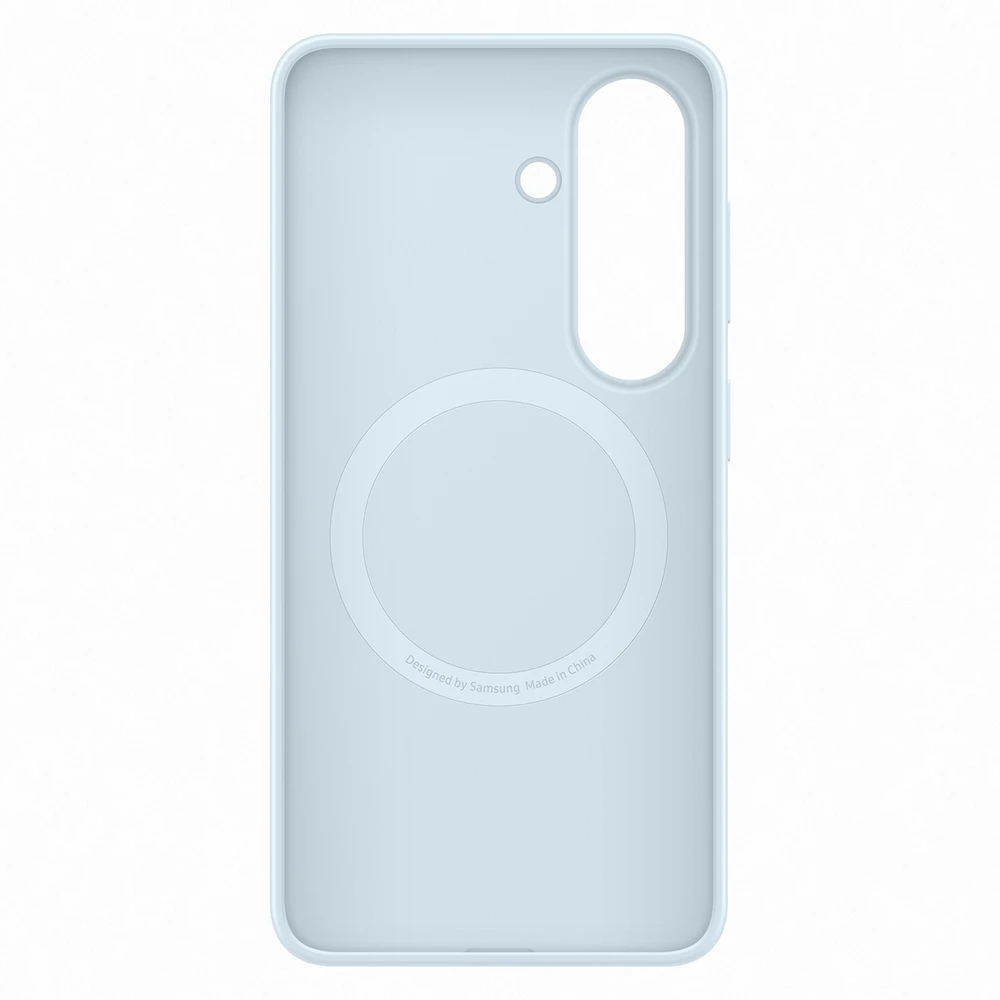 Samsung Galaxy S26 silikoninis magnetinis dėklas su šviesa Mėlyna