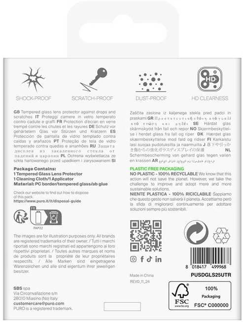 Apsauginis stiklas Puro Single Camera Lens Samsung Galaxy S25 Ultra