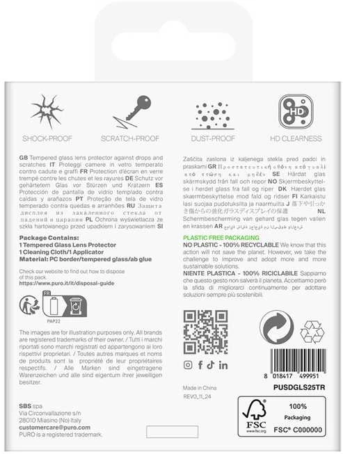 Apsauginis stiklas Puro Single Camera Lens Samsung Galaxy S25