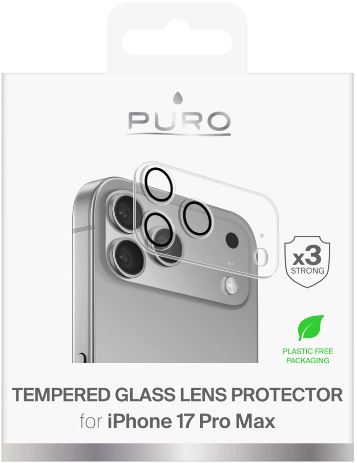 Puro Camera Standard Apsauginis stiklas skirtas Apple iPhone 17 Pro Max skirtas Camera Island and Lenses