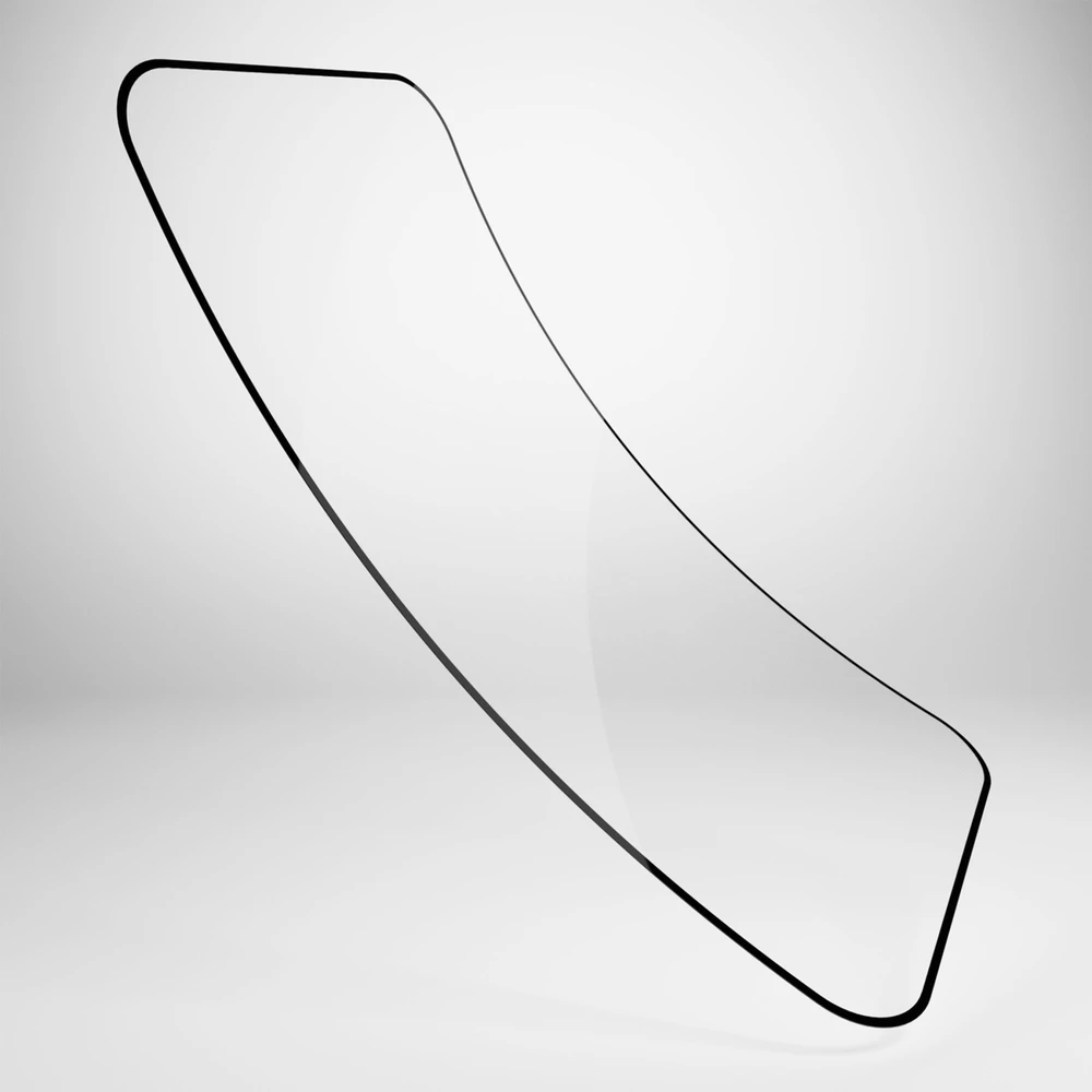 Hibridinė ekrano apsauga Puro Flexible Glass D3O su juodu rėmeliu Apple iPhone 16 / iPhone 15 / iPhone 15 Pro