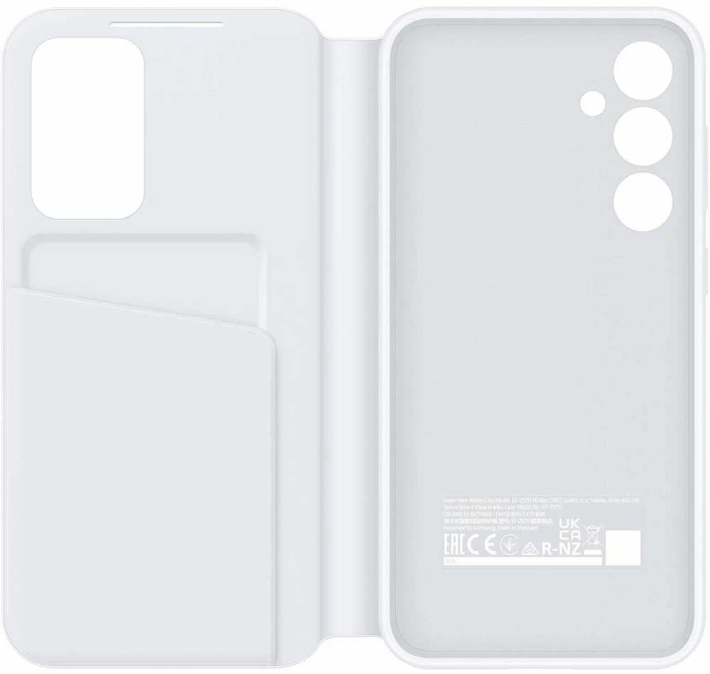 ZS711CWE Smart View piniginės dėklas Samsung Galaxy S23 FE, Baltas