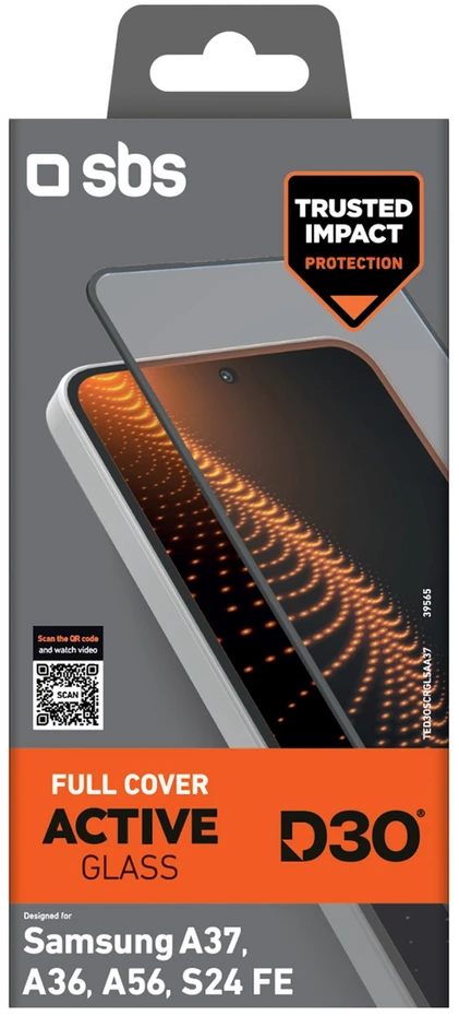 SBS D3O grūdintas stiklas, skirtas „Samsung Galaxy A37“