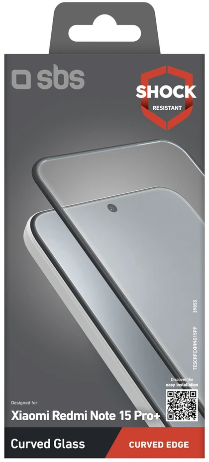 SBS Screenglass 4D grūdintas stiklas Xiaomi Redmi Note 15 Pro+ telefonui