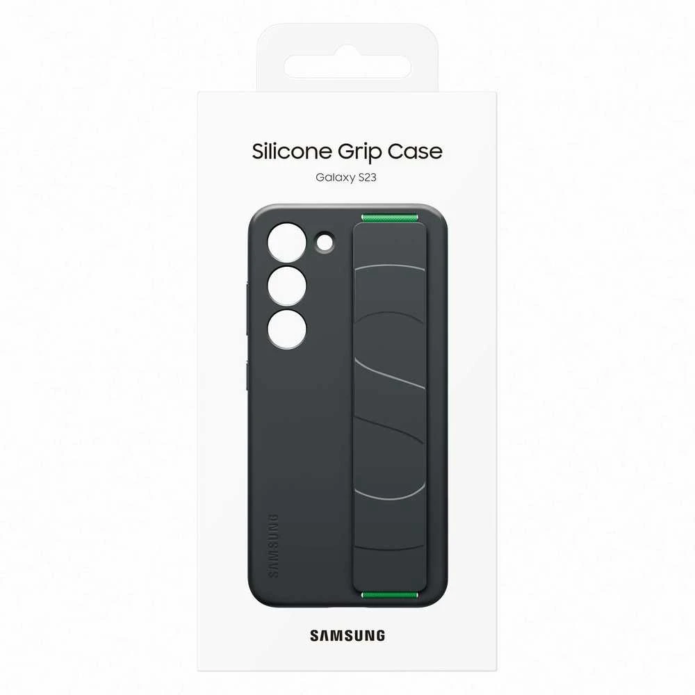 Dėklas Samsung Galaxy S23 Silicone Grip Cover Juodas