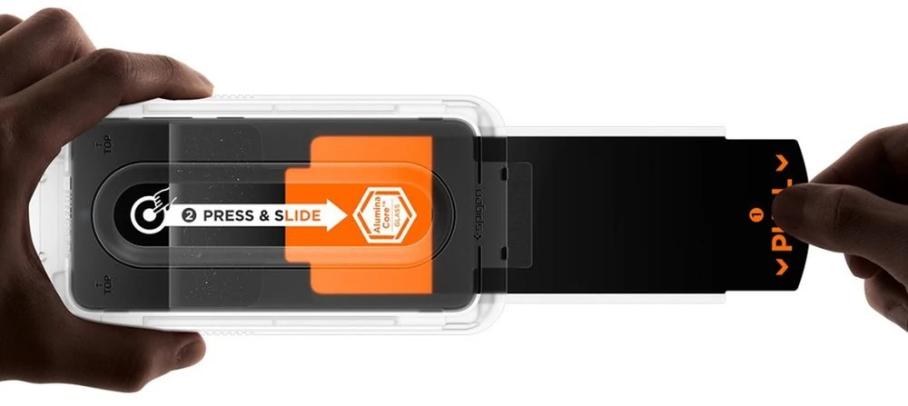 „Spigen Glass tR EZ Fit Pro“ 2 vnt., skaidrūs – „Samsung Galaxy S25 FE“
