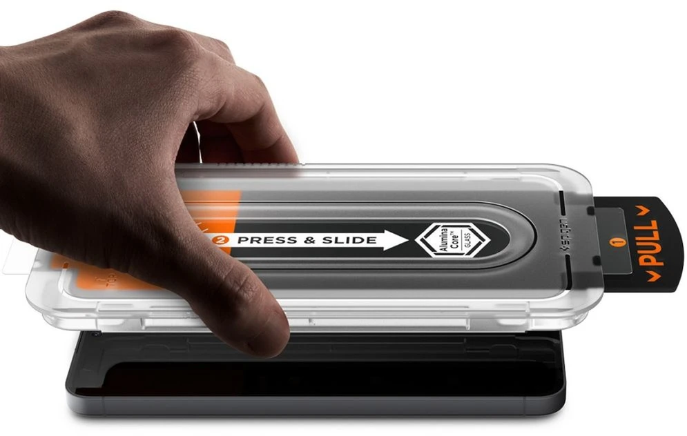 „Spigen Glass tR EZ Fit Pro“ 2 vnt., skaidrūs – „Samsung Galaxy S25 FE“